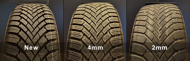 new vs 4mm vs 2mm tyre wear performance